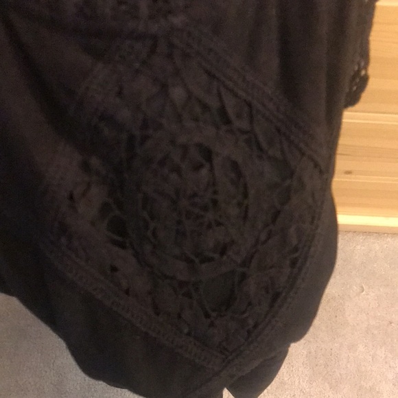 Altar’d State Sleeveless Black Suede Lace Dress Size Medium - Picture 4 of 11